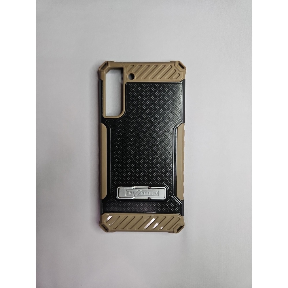 Tri-Shield Rugged Case Metal Stand‎ Samsung S22 Plus Pre-Owned Tan And Black